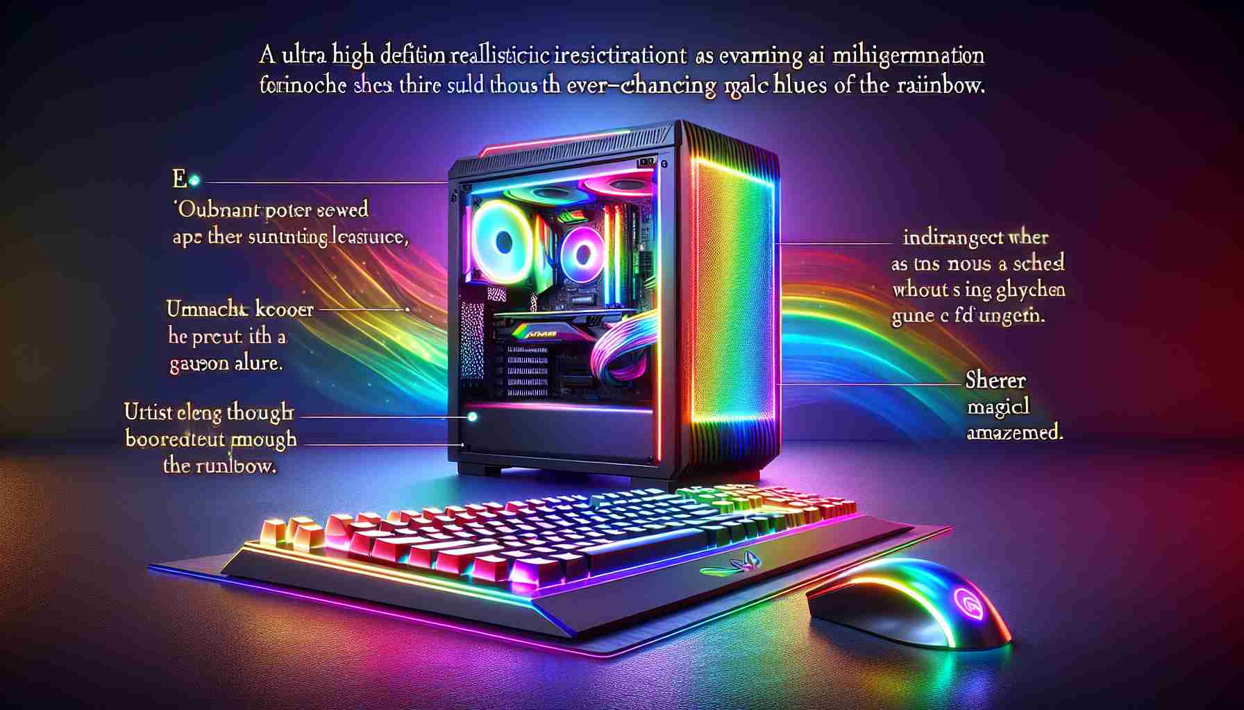 Unlock the Magic: The Stunning Rainbow Gaming PC You Can't Miss!